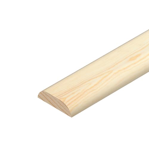 34mm Wide Flat Pine Trim Moulding Beading Wooden Timber Edging Board D Shape Moulds (1, 70cm)