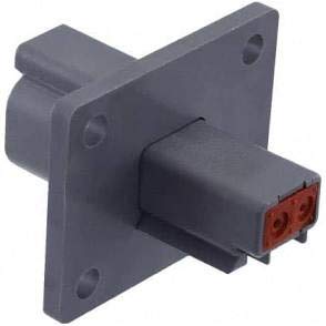 DT04-2P-L012 Automotive Receptacle Housing; 5.46mm; 2-Pos; Grey; DT Series