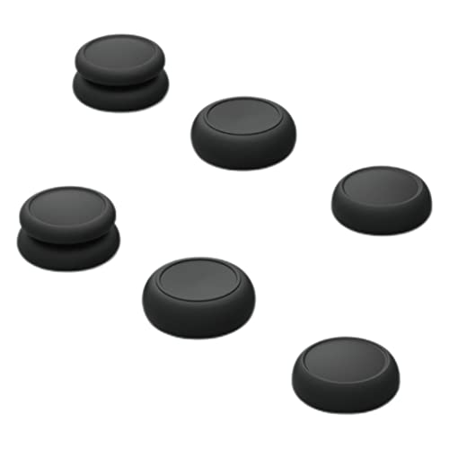 Liummrcy Haut-, CQC- und FPS -Daumen -Grip -Set -Kappe Analog -Stick -Kappe kompatibel mit Switch kompatibel mit Joy -Con -Controller - Schwarz, 3 Paare (6pcs) Daumengriffe Cover