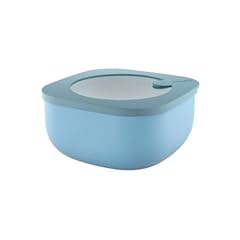 Guzzini Store&More Kitchen Active Design Contenitori Ermetici Bassi per Frigo/Freezer/ Microonde (M), 16 x 16 x 7,8 cm, Blu (Blu medio opaco)