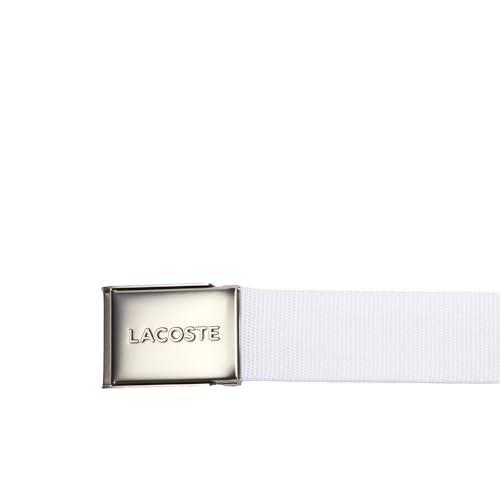 Lacoste Men's L.12.12 Textile Signature Croc Logo Belt3
