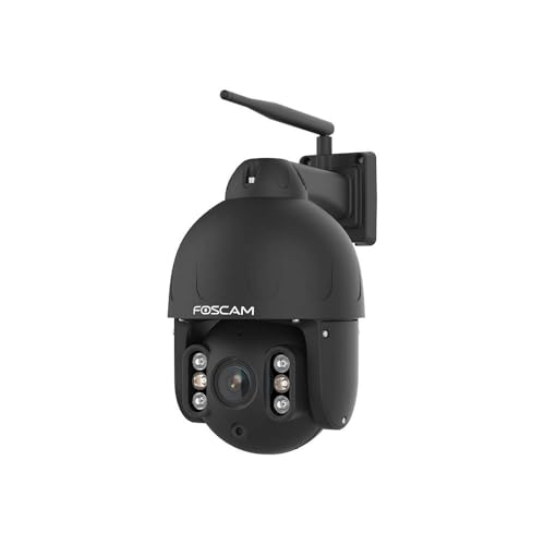 Foscam Cámara IP Domo PTZ Wi Fi para Exteriores de 8MP con focos y Seguimiento Inteligente SD8P Negra