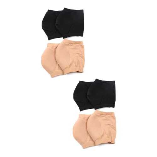 NOLITOY 2pcs Cushion Socks for Heel Pain Heel Sleeves for Boots Foot Sleeve Kit Black Size s Women's