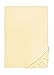Produktbild biberna Jersey-Elastic-Spannbetttuch 0077866 (Matratzenhöhe max. 25 cm) 1x 140x200 cm - 160x220 cm, gelb