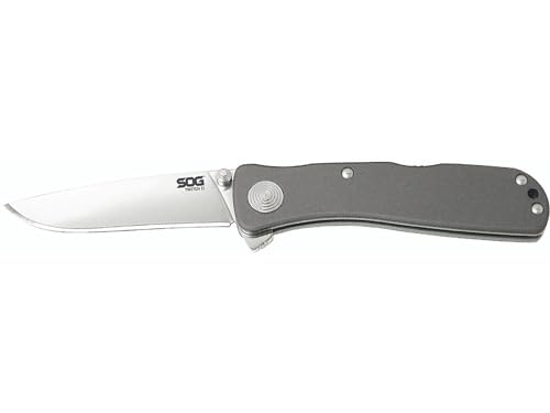 SOG TWI8-CP Twitch II 6.20 Inch EDC Folding Knife, silver