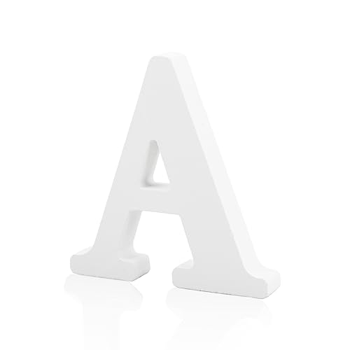 Decorative Wood Letters, GLADFRESIT 26 Standing Letters Alphabet Letters for Children Baby Name Wedding Birthday Party Home Wall Decoration 4