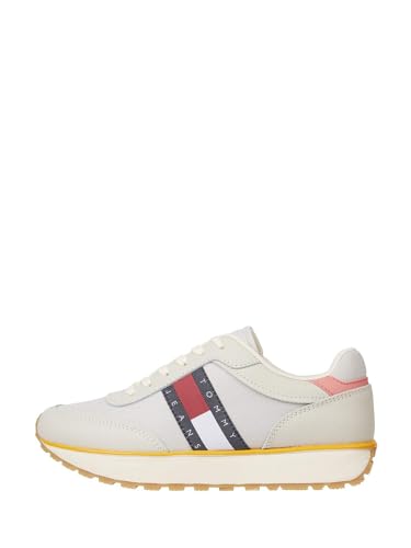 Baskets en cuir gris retro runner style urbain pour le weekend