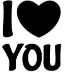Loyalty Card Self Inking Stamp- I Love You - Sent with Spare Replacement Ink pad - Black Ink