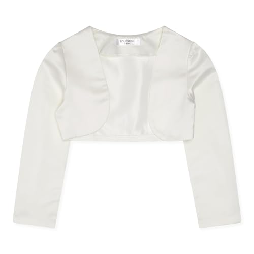 BOLEROSE Girls Satin Long Sleeve Bolero Childrens Kids Shrug