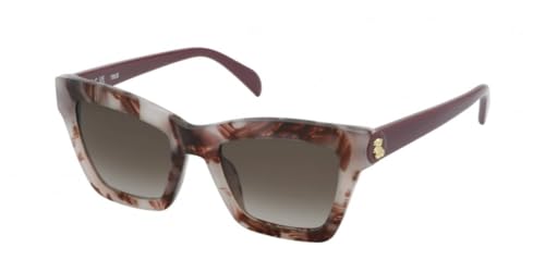 TOUS, GAFAS DE SOL, STOC17, MARBLED RED (BROWN GRADIENT BROWN), 52/20/140
