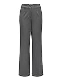 ONLY Onlmia Hw Straight Pant TLR Noos Pantalon Coupe Droite, Gris foncé mélangé, 32W / 32L Femmes