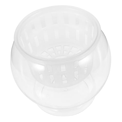 Milisten 花瓶 クリア 水耕栽培 小型 鉢 金魚 オフィス 透明 装飾 ボウル 装飾 壊れない 水槽 飼育 プラスチック タンク 水耕栽培 魚 植物