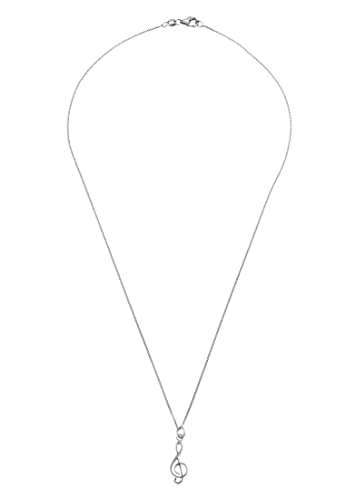 Elli Collana Donna Clef Ciondolo Classico In Argento Sterling 925 - 3