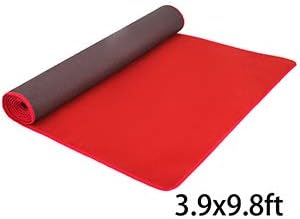 Happybuy 4Ft X 10Ft Large Red Carpet Runner Rug Solid TRP Rubber Backed Hollywood Runner Carpet Non-Slip Stair Patio Party Decor Wedding 1.2M X 3M Aisle Floor Runner Rug - Various Sizes (Red, 4x10Ft)
