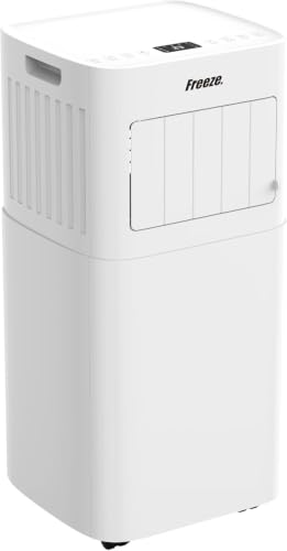 Freeze. nine 9000BTU Mobile Klimaanlage Weiß – Monoblock-Klimagerät mit LED-Display & Fernbedienung, Timer und Sleep‑Modus, verstellbarer Luftauslass, Kindersicherung, inkl. Abluftschlauch & Fensterki