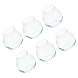 MAGICLULU 6 Piezas tarro de budín de vidrio tarros de comida para bebés botellas con tapas biberón botellas de leche botellas de vidrio yogur envase estante de comida botella de vidrio pudín