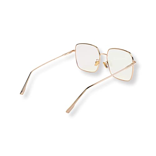 EVEE Square Oversized Anti-Blue Light Glasses For Women with Flat Lenses and Metal Frame - (Kelly)2