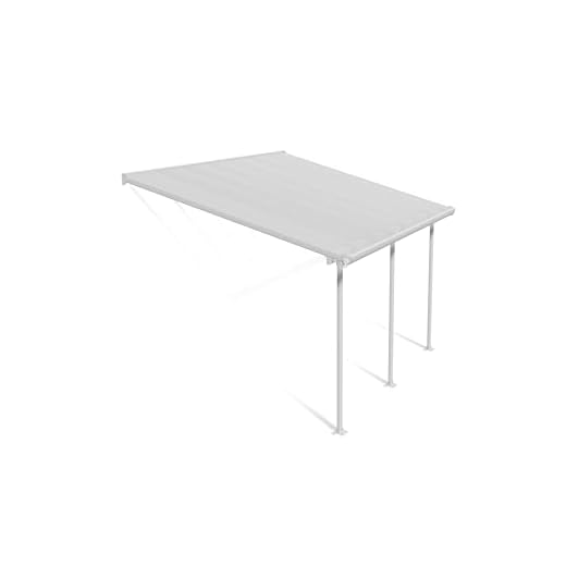 Palram Canopia Pergola Patio Cover Feria 3x4.25 Aluminum structure for Year-Round Use - White