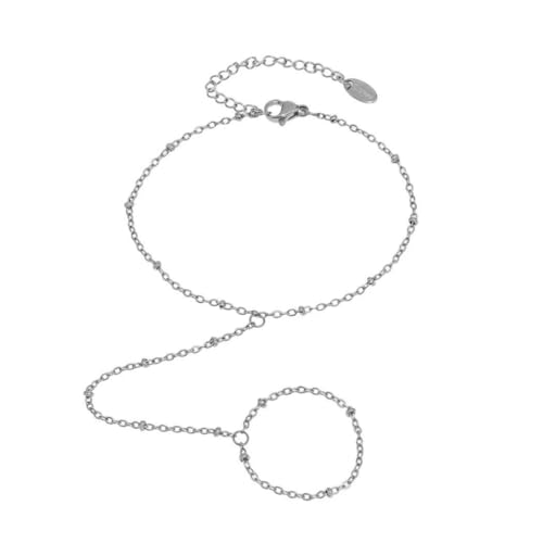 Pulseras mujer, pulseras para mujer, pulsera de mano con anillo