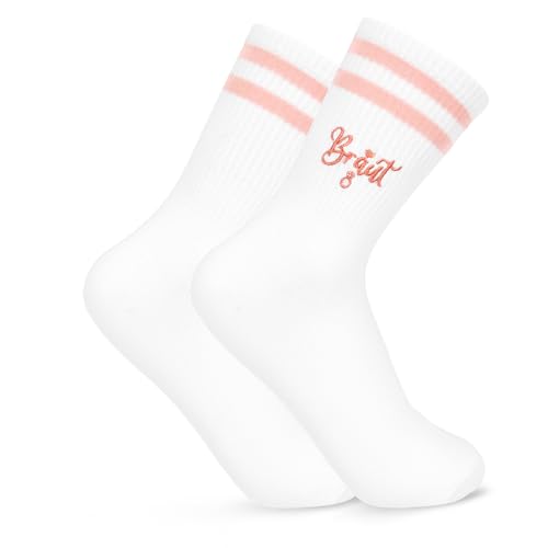 Kaempe Braut Socken(36-42), Jga Accessoires Frauen, Jungesellinenabschied Bride To Be, Socken Hochzeit, Bachelorette Party Deko für Poltern Frauen Mädelsabend, Hochzeitssocken Für Braut Geschenk