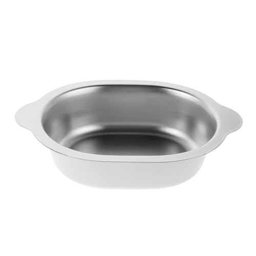 Ipetboom Olla de Acero Inoxidable con Base Plana Resistente y Estable para Freír Pollo Preparar Ensaladas y Servir Aperitivos Cocina Tradicional Coreana Multifuncional Color Plata