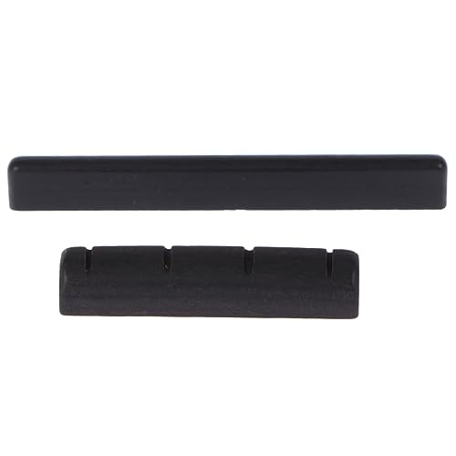 HEMOTON Gl301 Ukulele Guitar Bridge Nut Saddle Ebony Wood Easy Cut and Fit Enhance Your Instrument's Tone