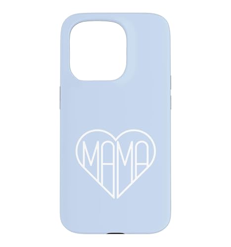 �u���[ - Mama Heart Form Cute Modern Mother �X�}�z�P�[�X iPhone 15 Pro �p