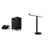 Logitech G560 PC Gaming Speaker System + G Litra Beam LX Premium Dual-Sided RGB LED Gaming Light Bar Bundle: - Black, Graphite
