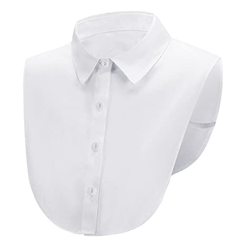 AORAEM Fake Collar Detachable White Pointed Blouse Half Shirts for Women (White#3)