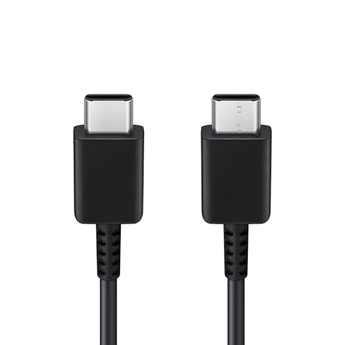 Image of 45W Fast Type C to C Charger Cable for Samsung F55 /A55 /A35 /M55 /F55 /F15 /M15 /A54 /A15 /A14 /A34 /A23 /S21 fe /S22 /S23 /S23 Fe 5G /S24 /S24 Plus /S24 ultra /Z fold /flip 6 /5 /4 /3, Galaxy Tab USB C Cord 45 W, Black