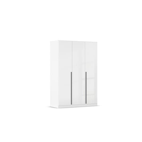 Rauch Möbel Alba, Kleiderschrank, Garderobenschrank 3-türig, mit 2 Kleiderstangen und 2 Einlegeböden, Farbe Hochglanz Weiß/Weiß, Griffstange Grau metallic, Schwarz, 136x197x54cm Rauch Möbel Alba, Kleiderschrank, Garderobenschrank 3-türig, mit 2 Kleiderstangen und 2 Einlegeböden, Farbe Hochglanz Weiß/Weiß, Griffstange Grau metallic, Schwarz, 136x197x54cm