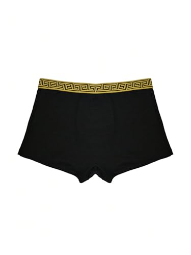 WDIRARA Men's 4 Pack Geometric Print Boxer Briefs Mid Rise Breathable Soft Underwear Trunks2