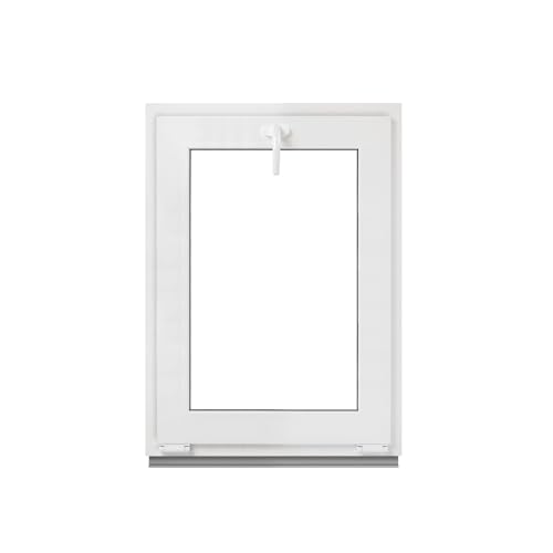 Framex Ventana basculante para sótano, color blanco, 85 x 115 cm, 2 compartimentos de 32 mm (4/24/4), ventana de plástico, ancho x alto (850 x 1150 mm), función de inclinación