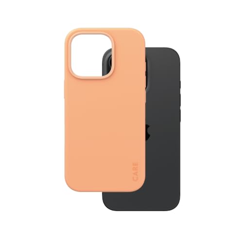 PanzerGlass Care Coque MagSafe pour Apple iPhone 16 Pro 6,3" 2024 | Protection Contre Les Chutes de 4,6 m, Profil Fin, léger, Lunette pour Appareil Photo surélevée, Compatible MagSafe – Pêche