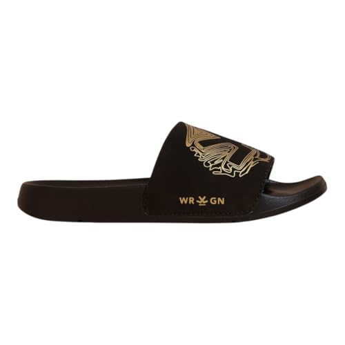 Image of WROGN Men's Anti-slip Sliders | Lightweight EVA Sole | | Gold HD Print