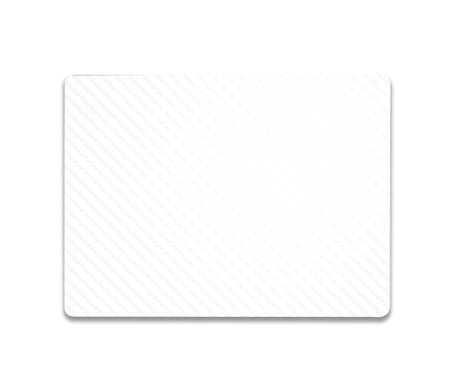 Image of MightySkins Carbon Fiber Skin Compatible with Microsoft Surface Laptop Go 3 (2023) Full Wrap Kit - Solid White | Protective, Durable Textured Carbon Fiber Finish | Made in The USA