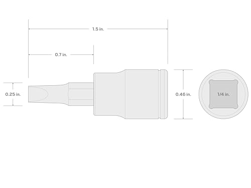 Image of TEKTON 1 /4 Inch Drive x S2 Square Recess Bit Socket | SHB05202