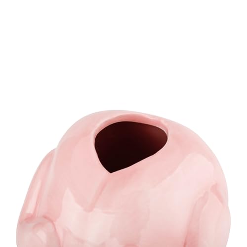 SAANG & JAT Pink Turkey Ceramic Vase - Funny Flower Vase for Home, Unique Office Decor, Quirky Centerpiece for Table or Shelf, Perfect for Women, Teacher Gift, Mothers Day