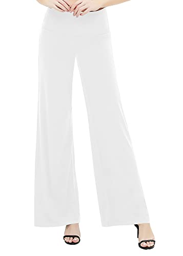 Urban CoCo Women's Dress Pants Solid Wide Leg Casual Sport Trousers Straight Leg High Waist Stretch Pants3
