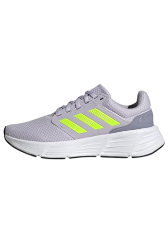 adidas Galaxy 6 W, Shoes-Low Mujer, Silver Dawn/Lucid Lemon/Silver Violet, 38 2/3 EU