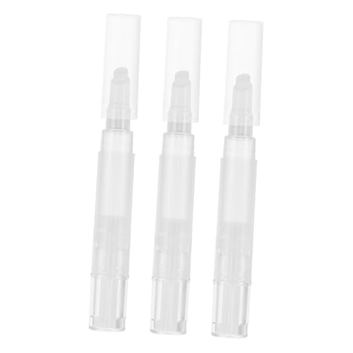 BESTYASH 3pezzi Penna Per Cuticole e Fondotinta Design e Antileak Trasparente Perfetta Per Unghie e Trucco Applicazione Facile e Precisa