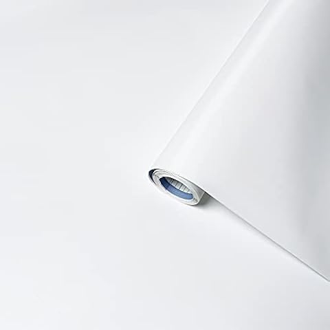 Venilia Adhesive Film Plain Matt, PVC, White, 45 x 200 cm Cover
