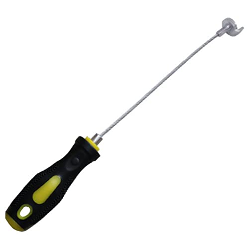 Herramienta para remover tapón de drenaje con eje flexible y llave metálica miniatura 1