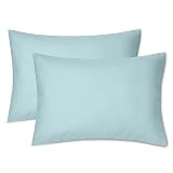 EXQ Home Toddler Pillowcases Zippered 13x18 Travel Pillow Case Set of 2, Small Pillow Case Fits Baby Pillow Sized 12x16, 13x18, Kids Pillowcases 2 Pack Machine Washable (Blue Coral)