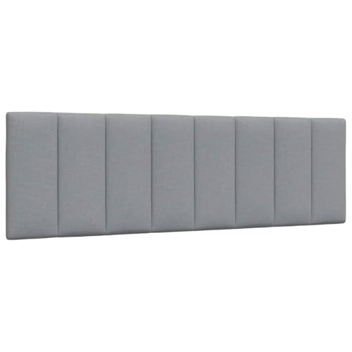 vidaXL Coussin de tête de lit Hanko Gris Clair 160 cm Tissu
