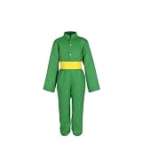 Lito Angels Costume da principe reale, set con sciarpa gialla, per bambini e ragazzi, età 8-9 anni, classico verde a maniche lunghe