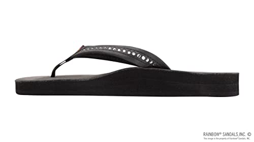 Image of Rainbow Sandals Women's Double Layer Arch Premier Leather w / 3 /4 inch Swarovski Crystal Strap