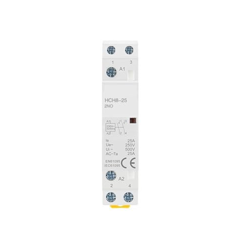 Contacteur CC HCH8-25 haut rendement 2P 25A 2NC DC24V rail Din automatique