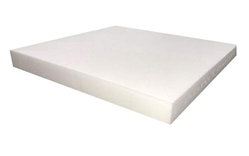 FoamTouch Upholstery Foam Cushion High Density 1" Height x 18" Width x 18" Length Made in USA