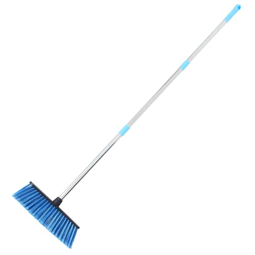 Didiseaon Home Cleaning Broom Stainless Steel Long Handle Heavy Duty Floor Sweeper for Kitchen Bathroom and Garage